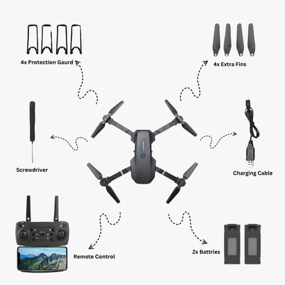 Dron E88 Pro — Camara 4K Plegable