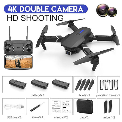 Dron E88 Pro — Camara 4K Plegable